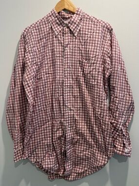 Brooks Brothers Red and White Gingham Button-Down Shirt